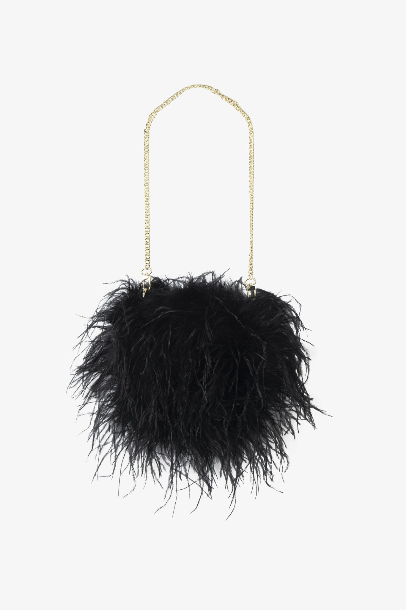 Black feather evening bag Clearance