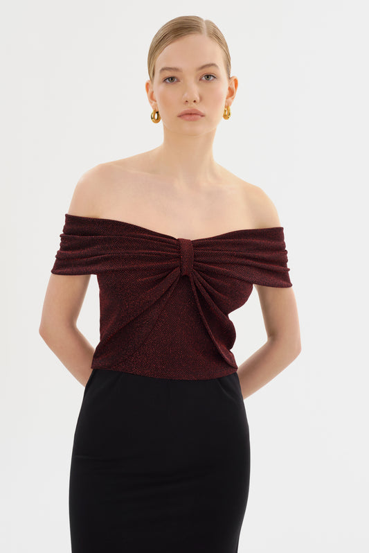 CAMELIA | Lurex Knit Top