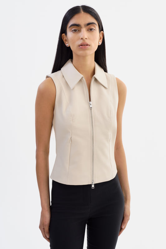 CHARLIE | Leather Minimal Vest