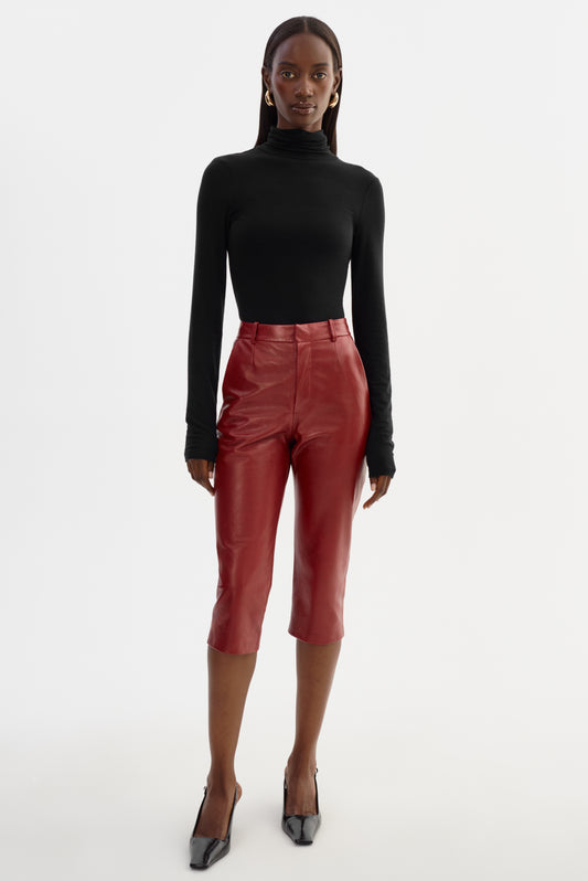 CHIARA | Leather Capri Pant