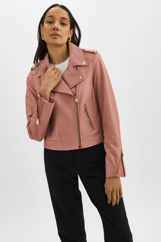 DONNA GOLD | Iconic Leather Biker Jacket