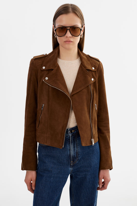DONNA S | Suede Biker Jacket