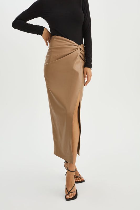 EILEEN | Faux Leather  Maxi Skirt