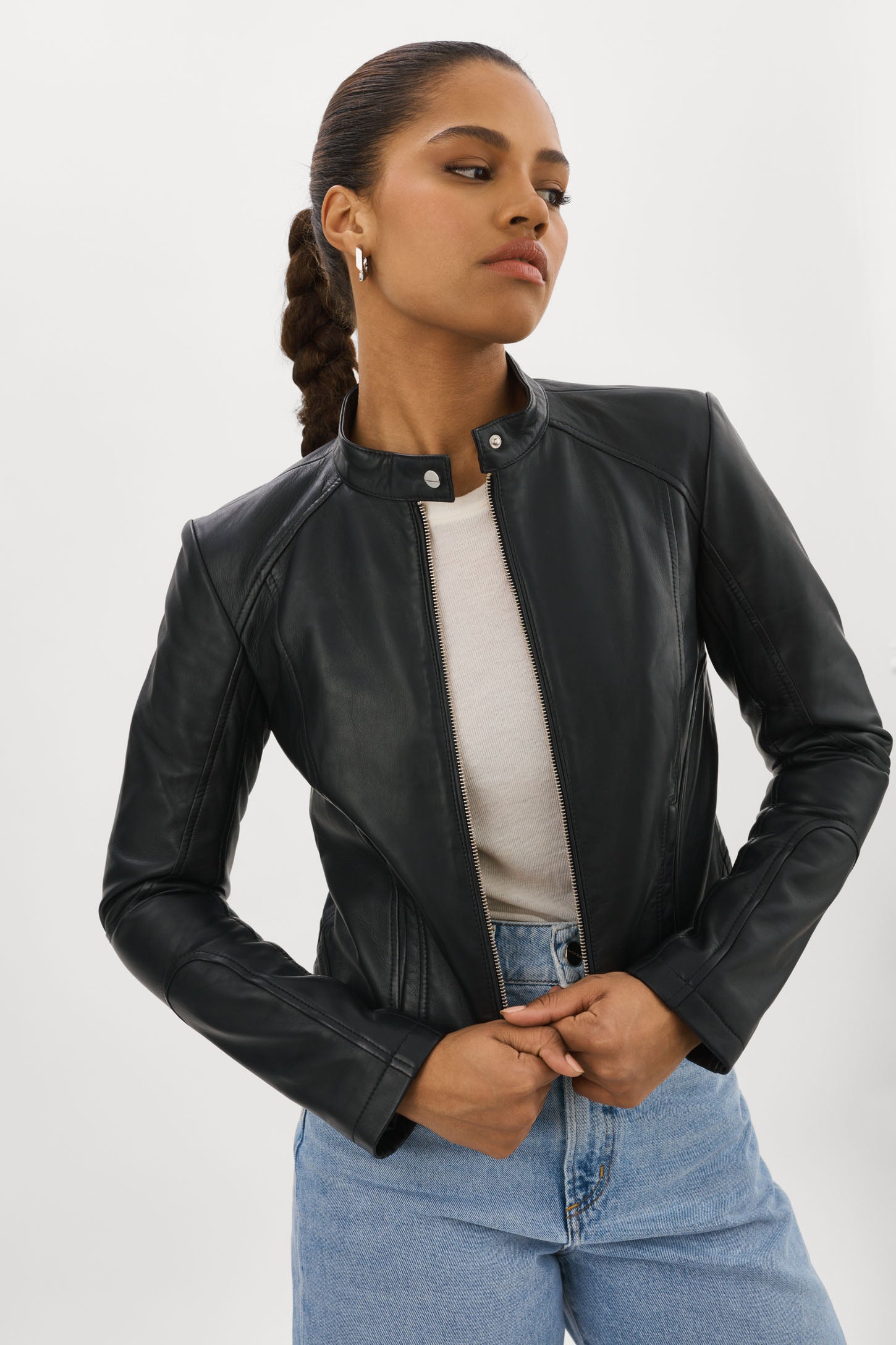 ELIANA  Leather Racer Jacket – LAMARQUE