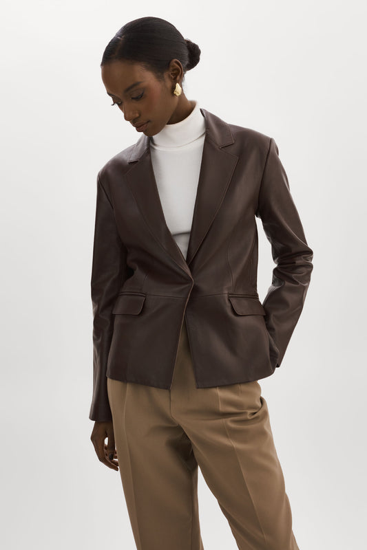 ELZA |  Leather Blazer