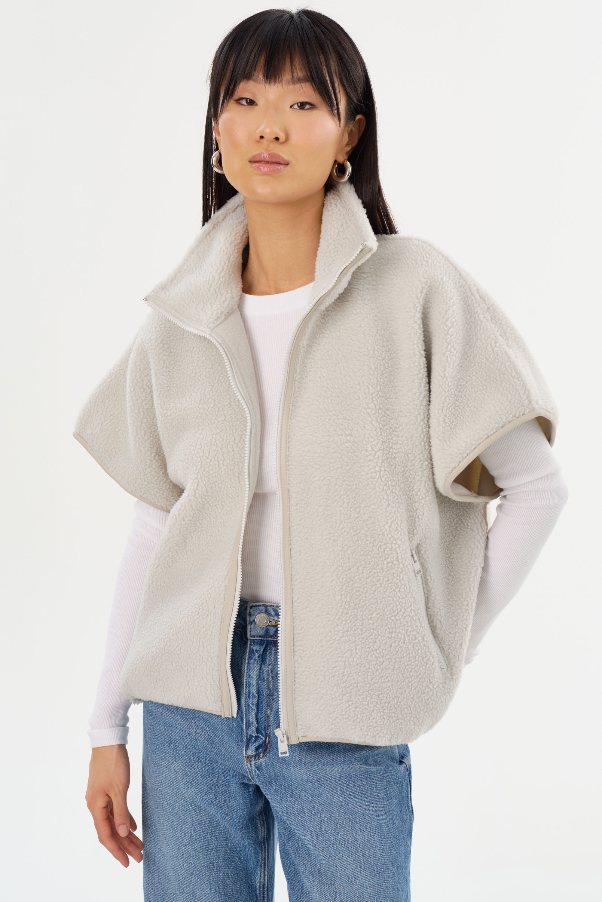 FEOYA Dames geruit fleece vest herfst winter warm mouwloos FEOYA Dames geruit fleece vest herfst winter warm mouwloos