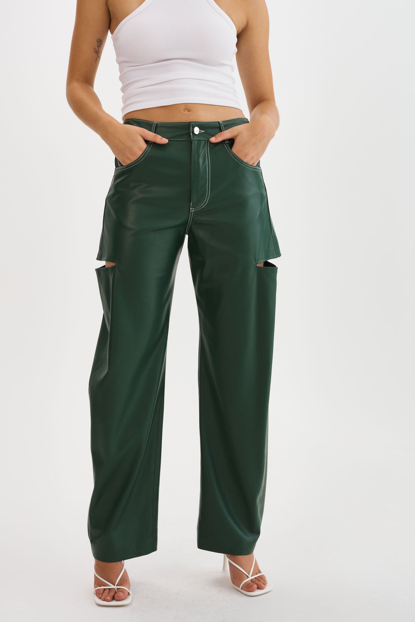 FALEEN  Faux Leather Loose Pants – LAMARQUE