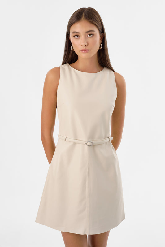 HILMA | Leather Shift Dress