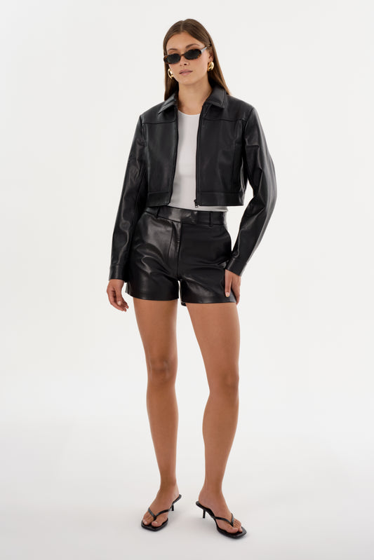 KALDIE | Recycled Leather Trouser Short