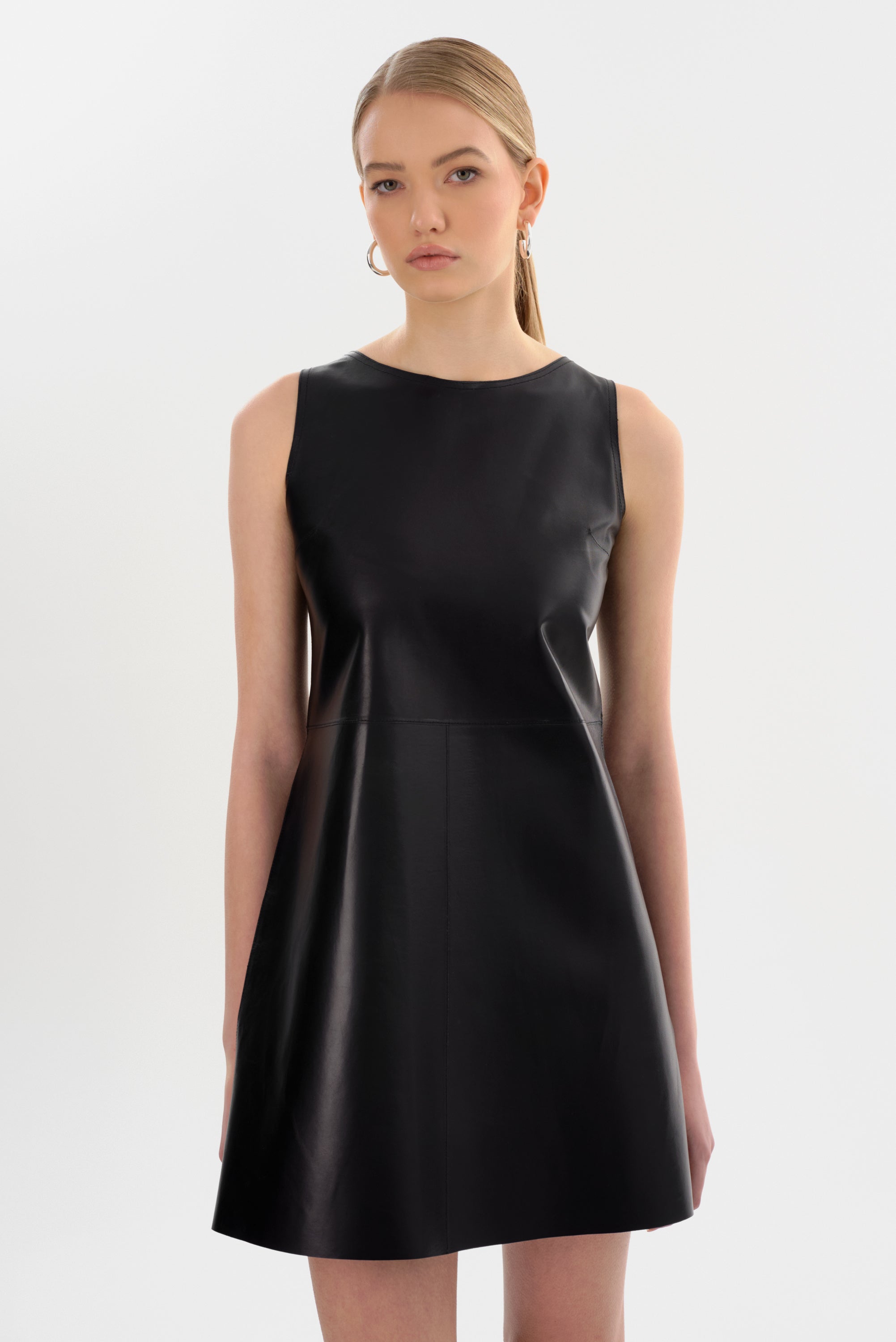Lozana | Reversible Leather Dress Black/Silver / S Lozana | Reversible Leather Dress Black/Silver / S