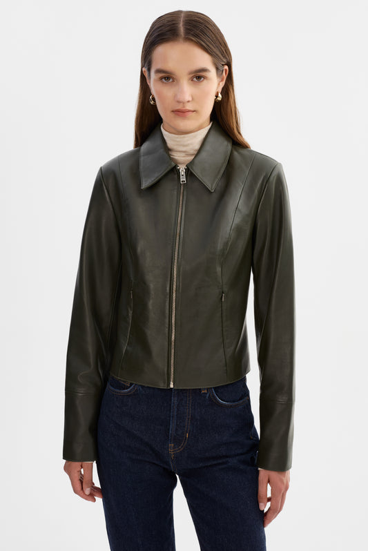 OCEANA | Fitted Leather Jacket