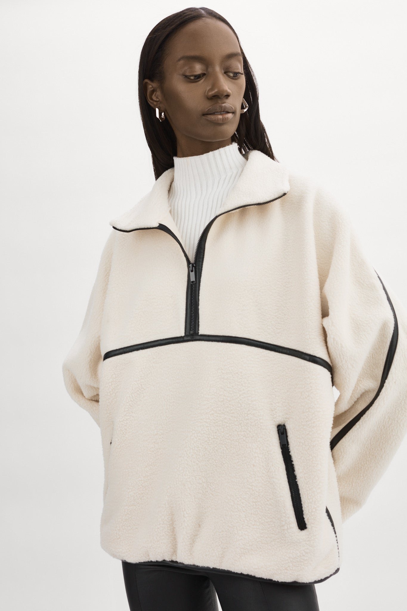 HELSA | Polar Fleece Pullover - IVORY / XXS