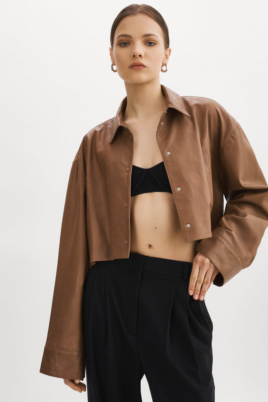 ELDA | Leather Oversized Shirt