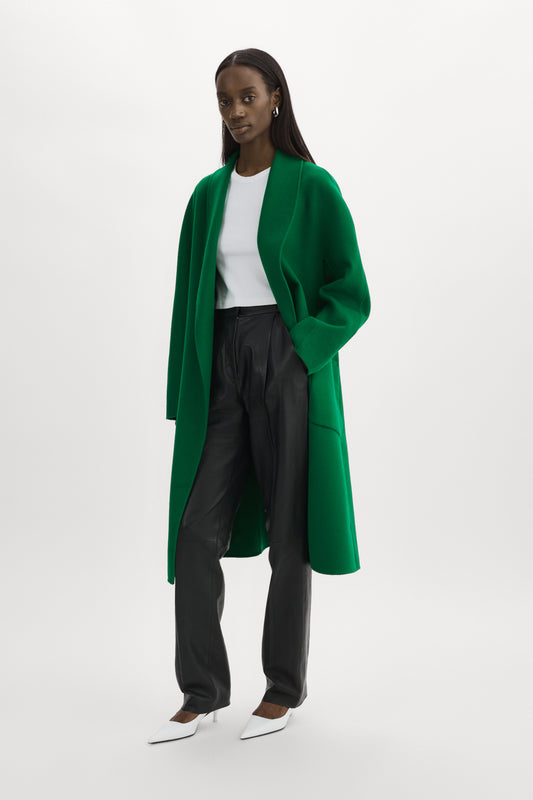 THARA | Shawl Collar Wool Coat