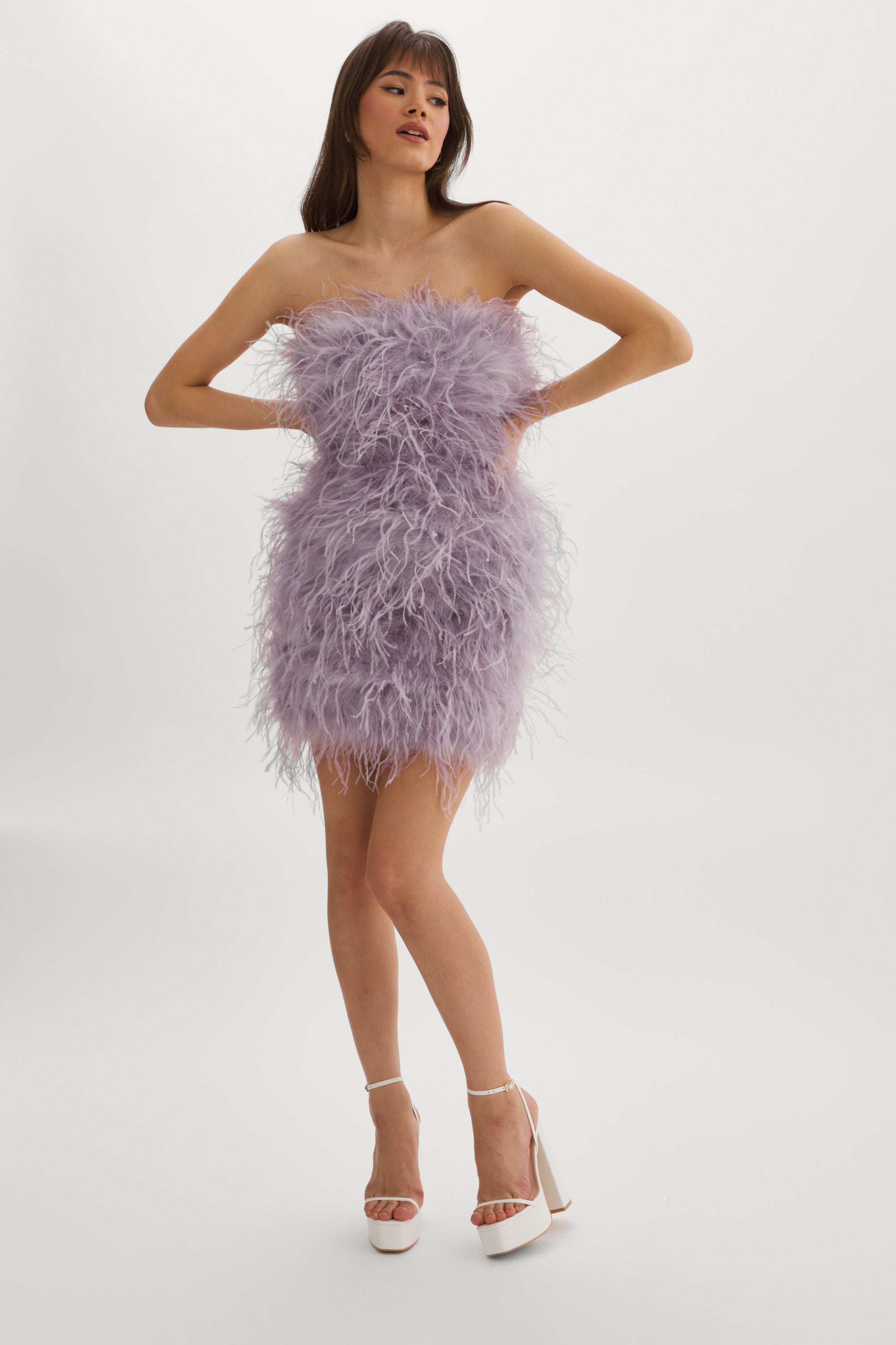Lamarque Triana | Feather Dress Lavender / M