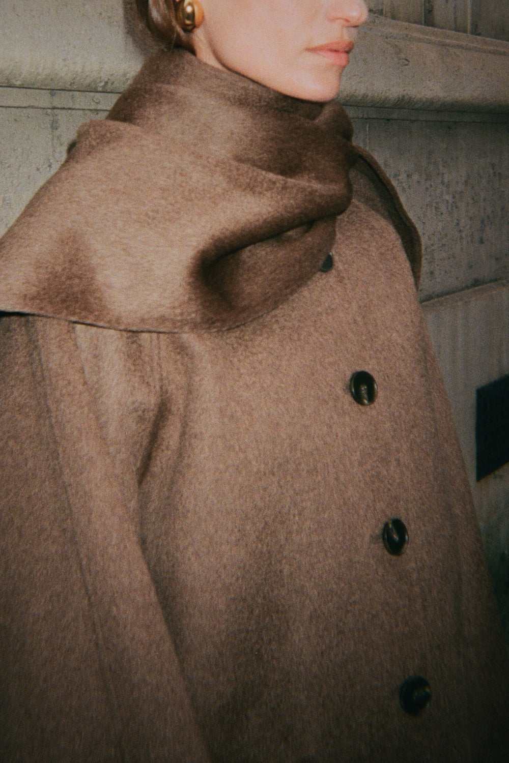 ANCA | Veste écharpe en laine