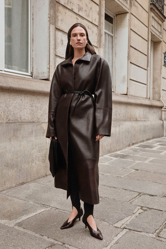 ALEXANDRA | Leather Coat