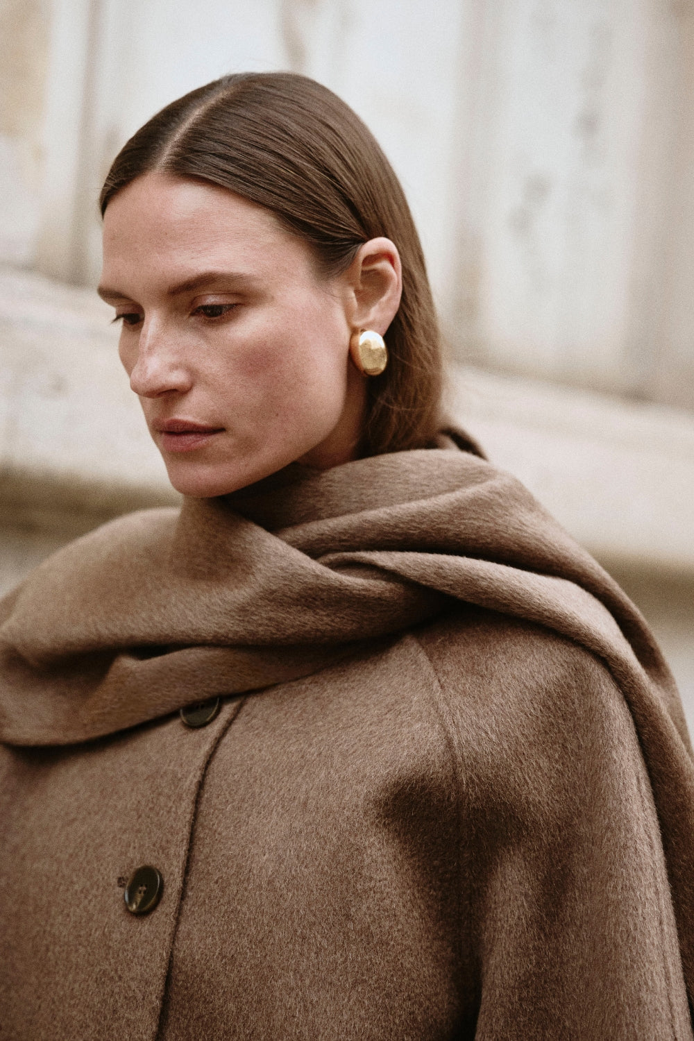 ANCA | Veste écharpe en laine