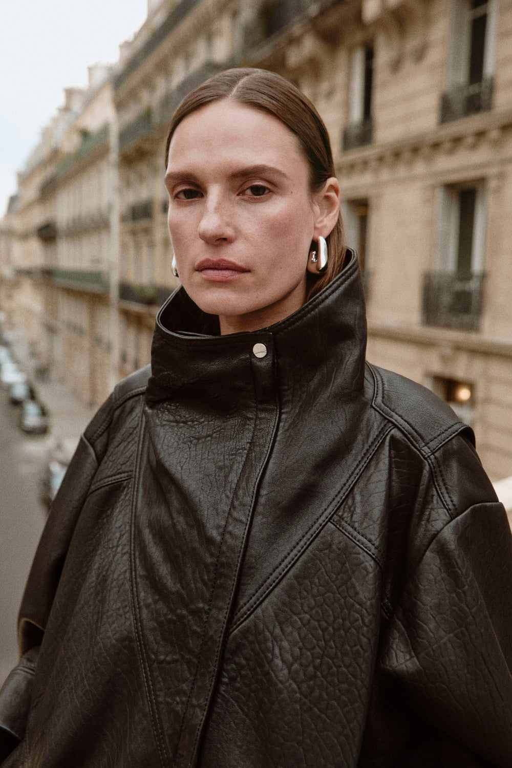 archive leather jacket ハイネック ダークコア ABIGAIL - 8124560 Black – Rudsak International