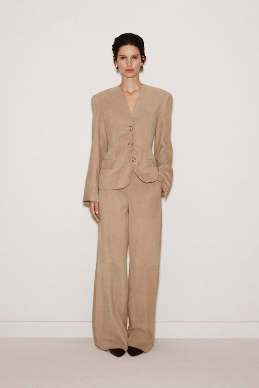 ELISE | Wide-Leg Suede Pants