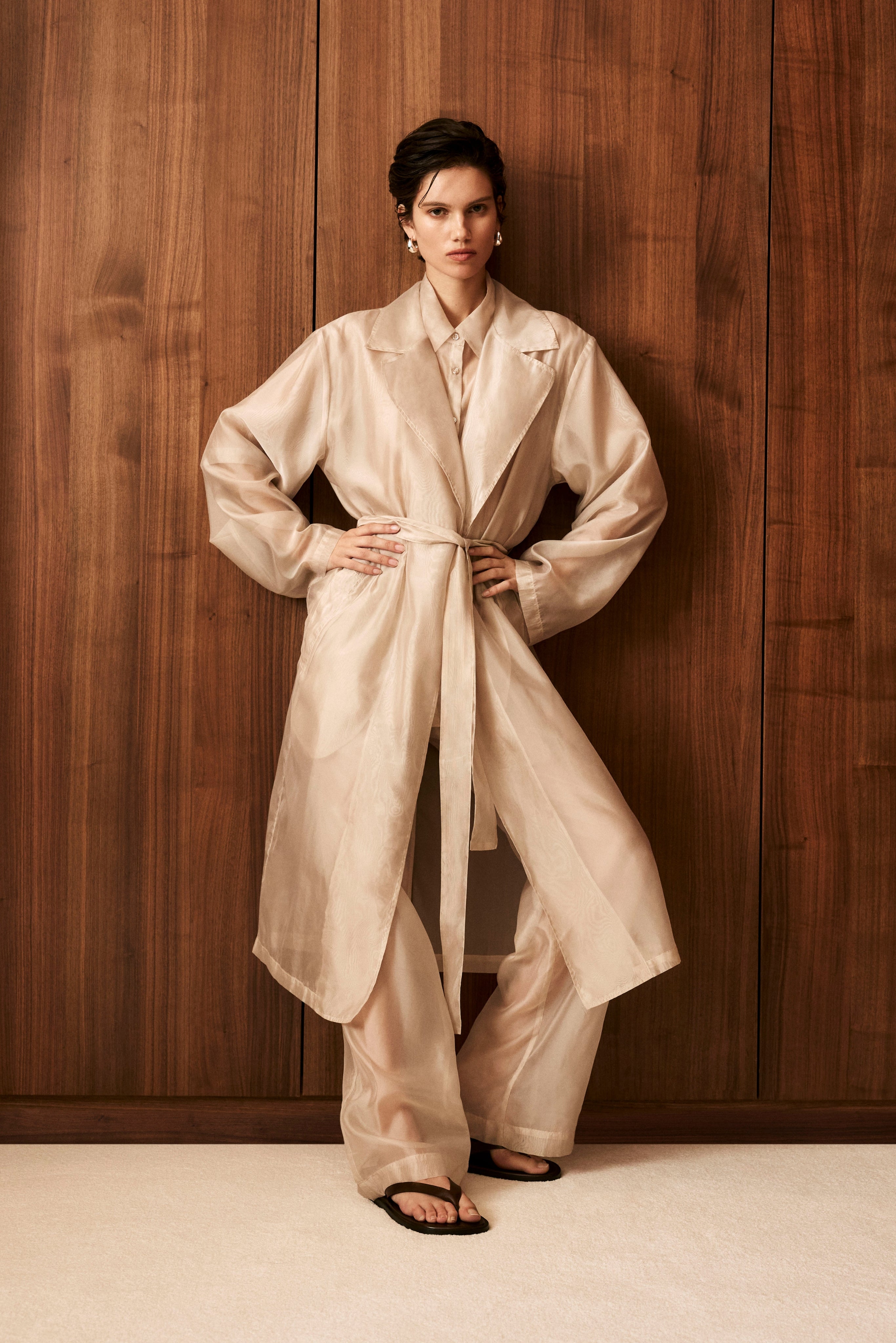 TALISE | Manteau long semi-transparent