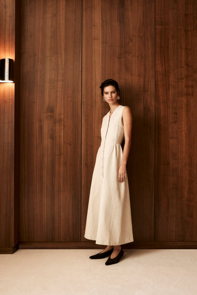 TAMIKA | Linen Blend Twill Dress