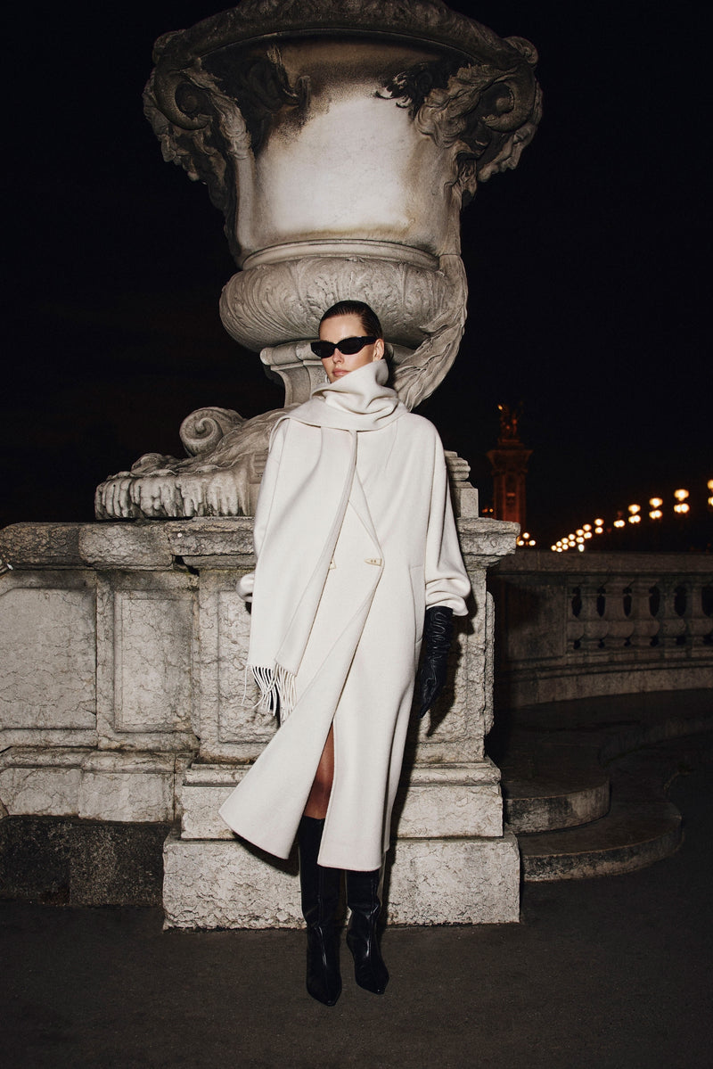 TWILA Wool Scarf Coat