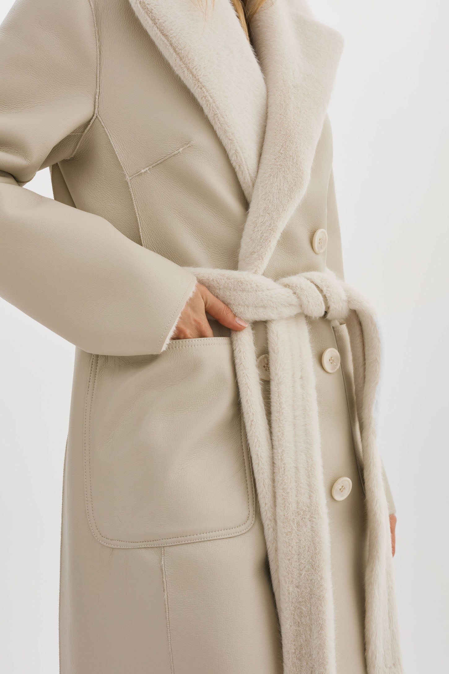 ABIGAIL | Manteau réversible en fausse peau de mouton