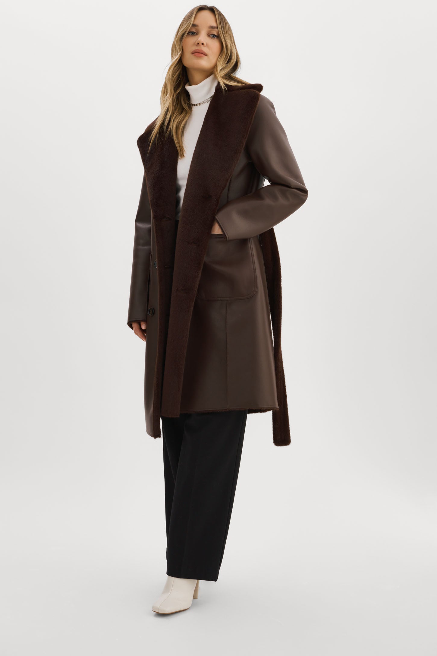 ABIGAIL | Manteau réversible en fausse peau de mouton