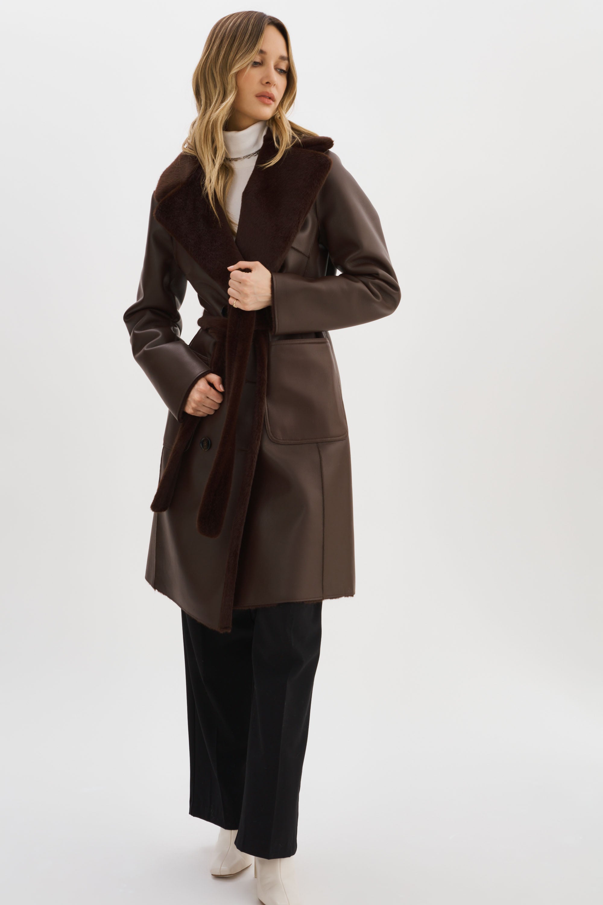 ABIGAIL | Manteau réversible en fausse peau de mouton