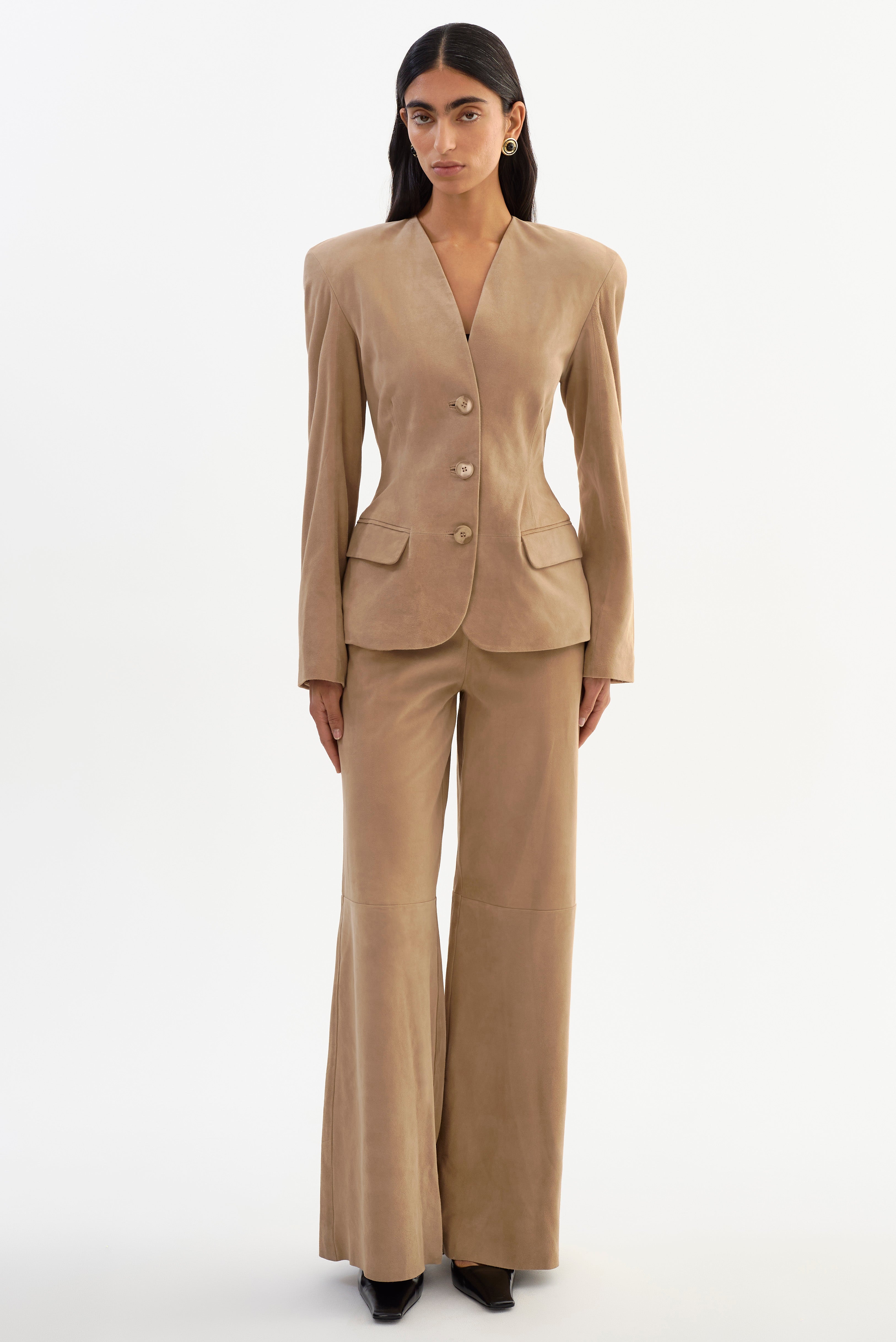 ABITHA | Veste sablier en suède