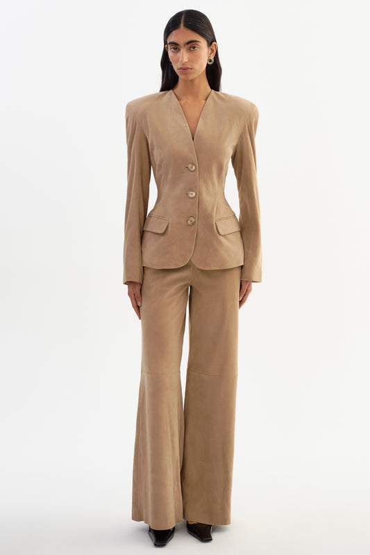 ABITHA | Veste sablier en suède