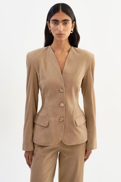 ABITHA | Hourglass Suede Jacket