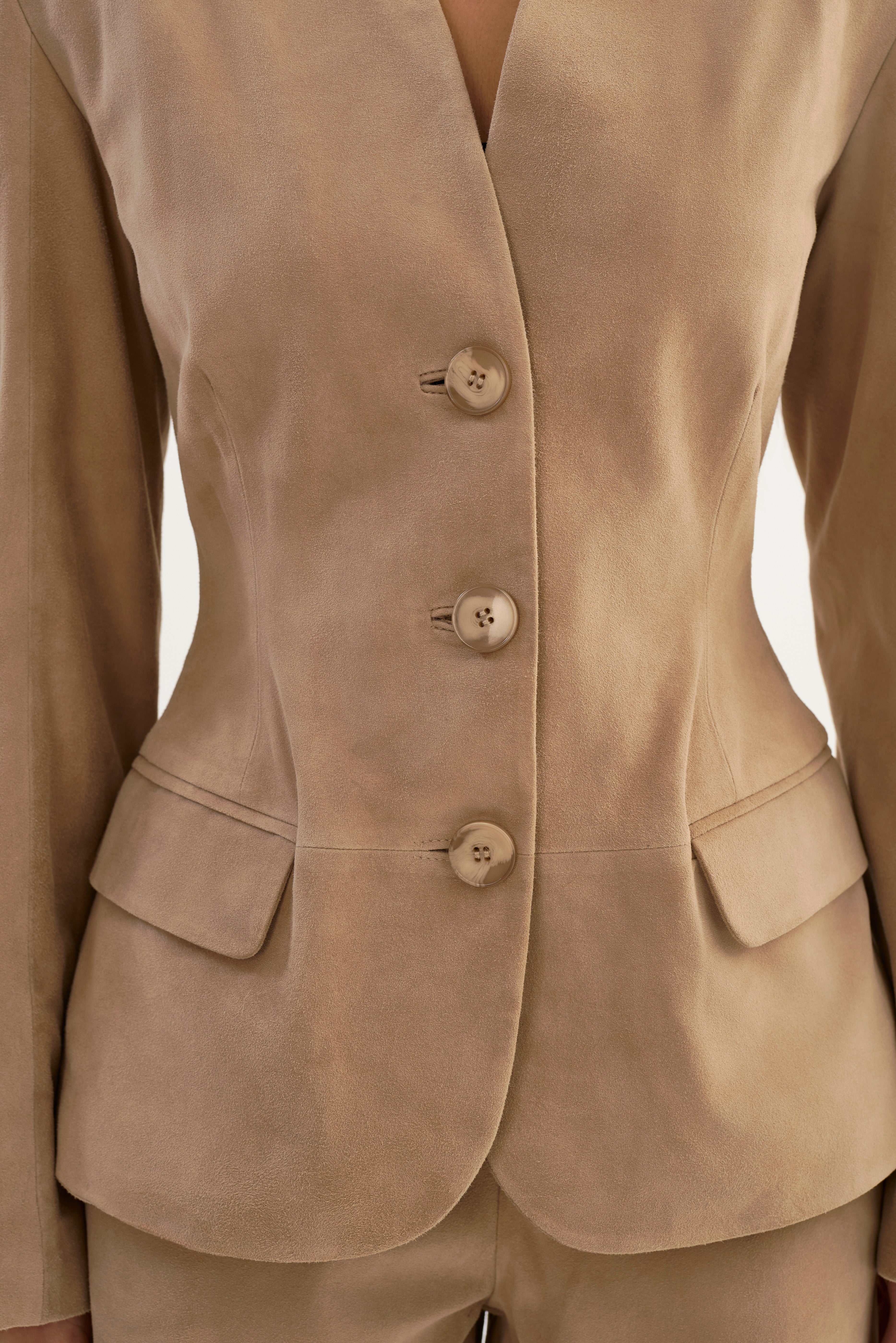 ABITHA | Veste sablier en suède