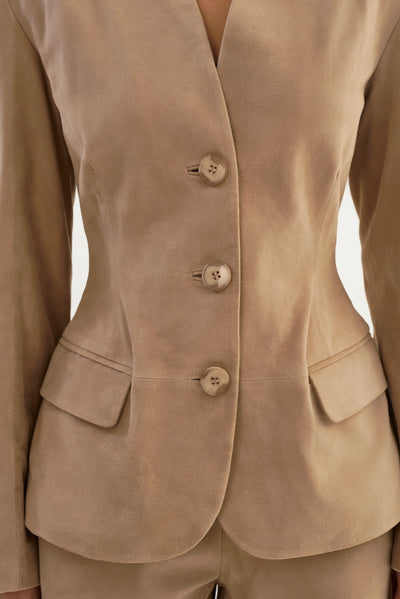 ABITHA | Hourglass Suede Jacket