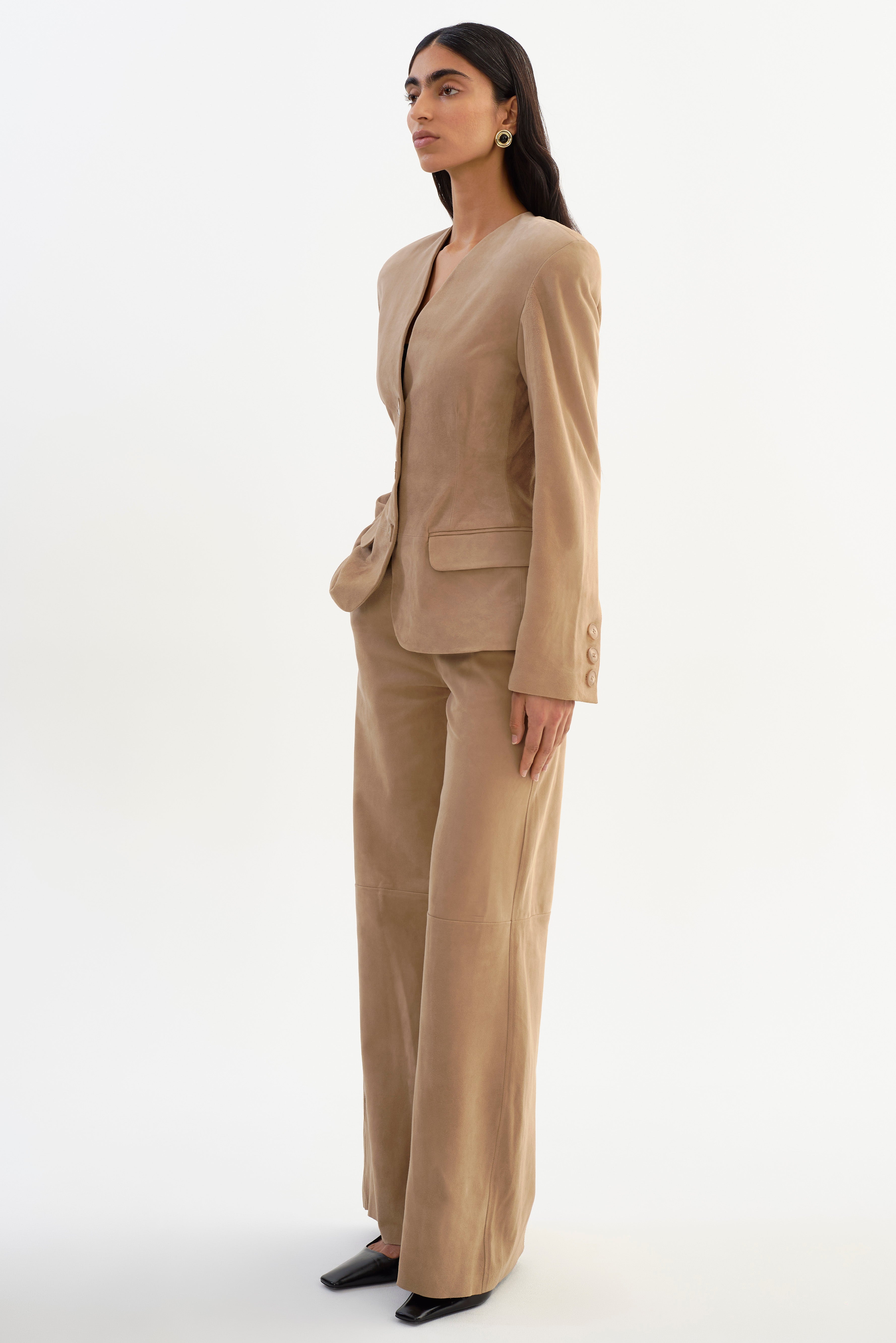 ABITHA | Veste sablier en suède