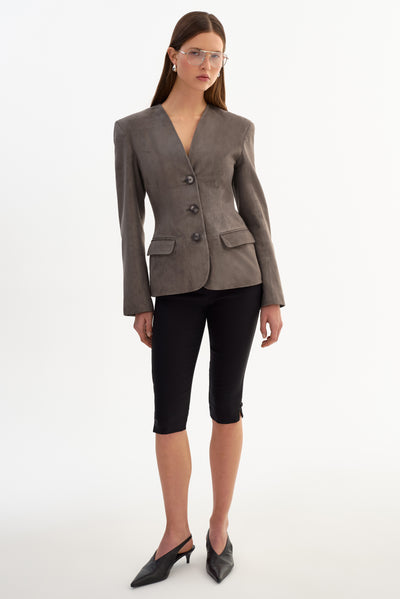 ABITHA | Hourglass Suede Jacket