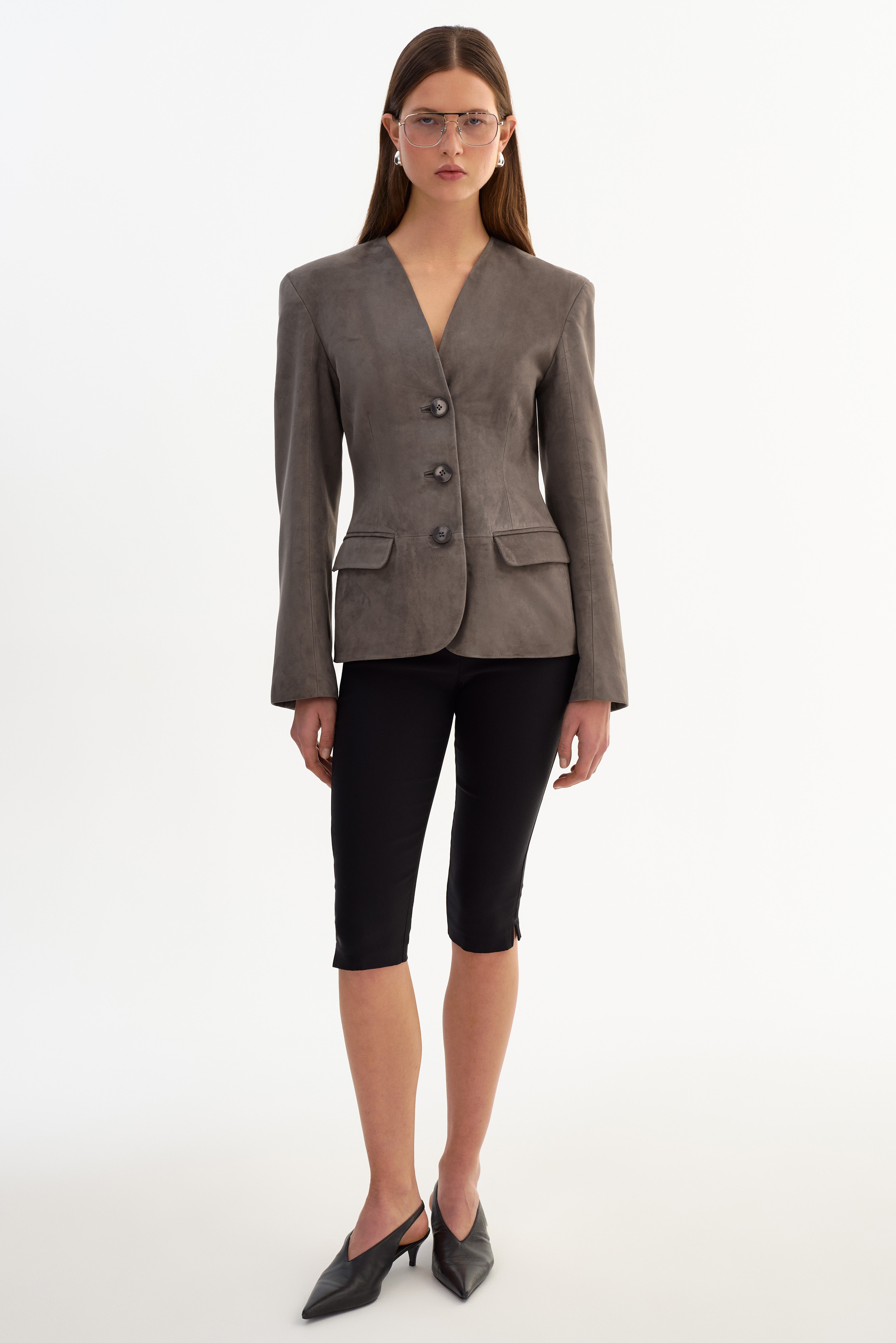 ABITHA | Veste sablier en suède