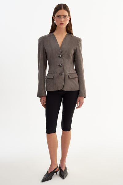 ABITHA | Hourglass Suede Jacket