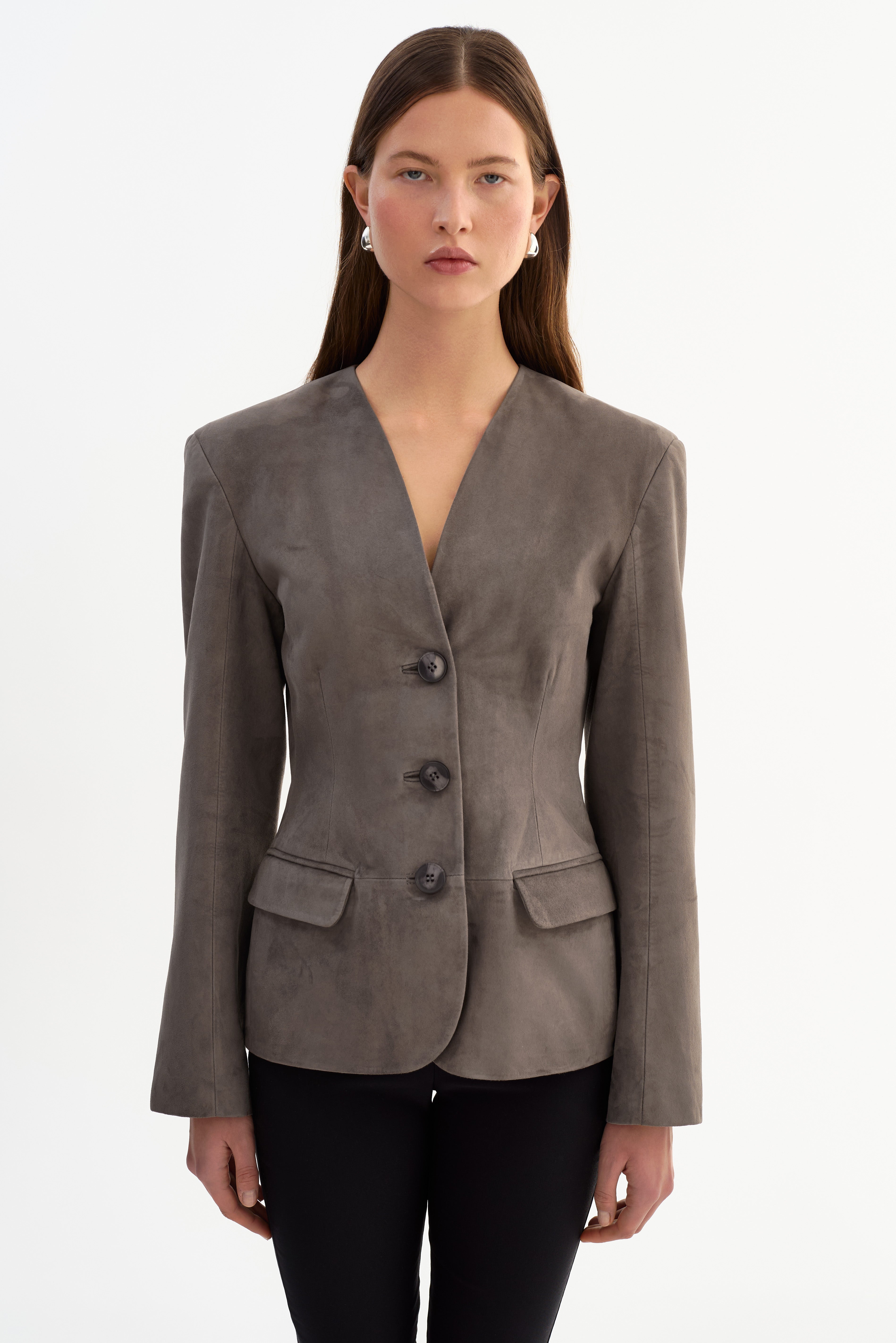 ABITHA | Veste sablier en suède
