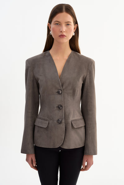 ABITHA | Hourglass Suede Jacket