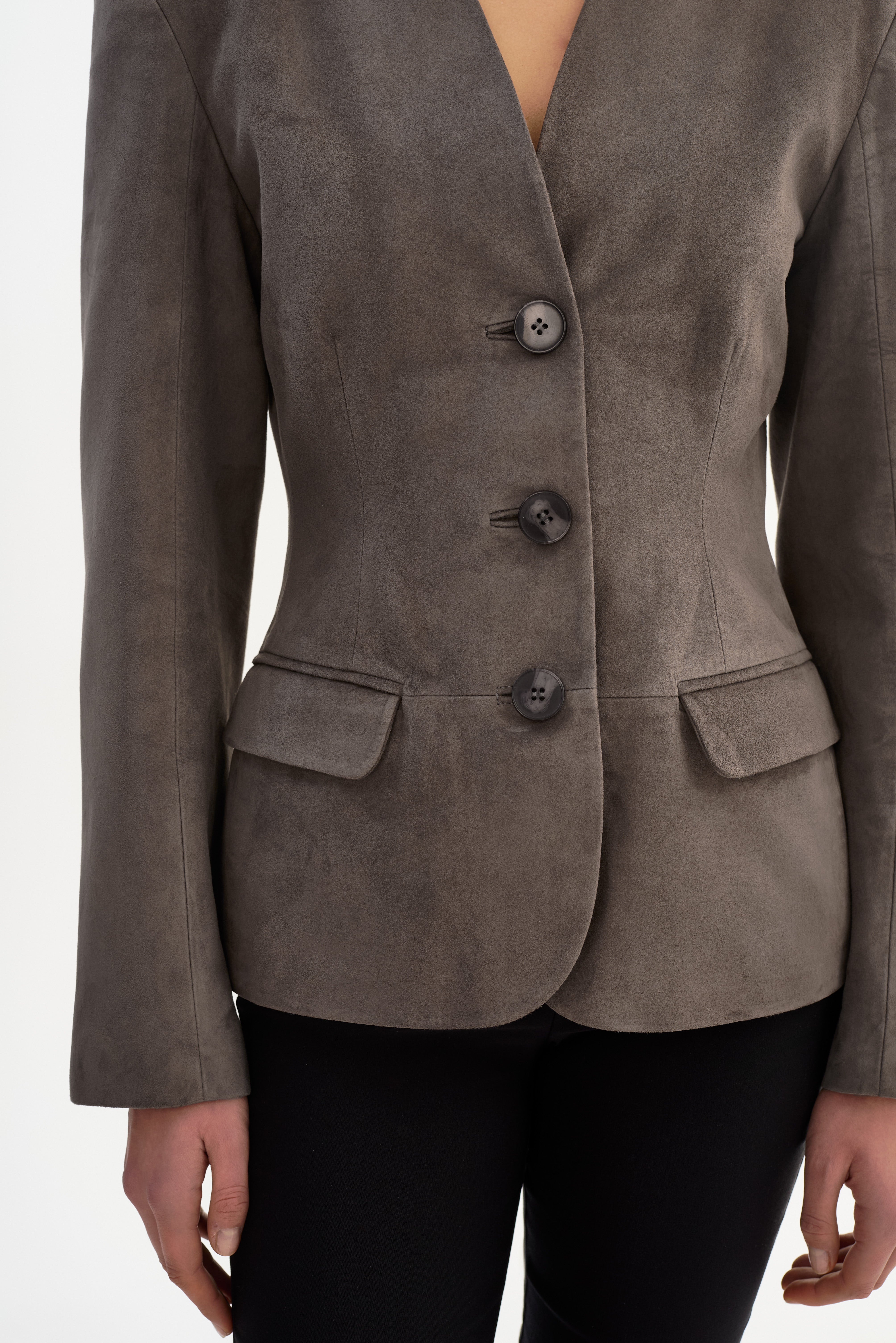 ABITHA | Veste sablier en suède