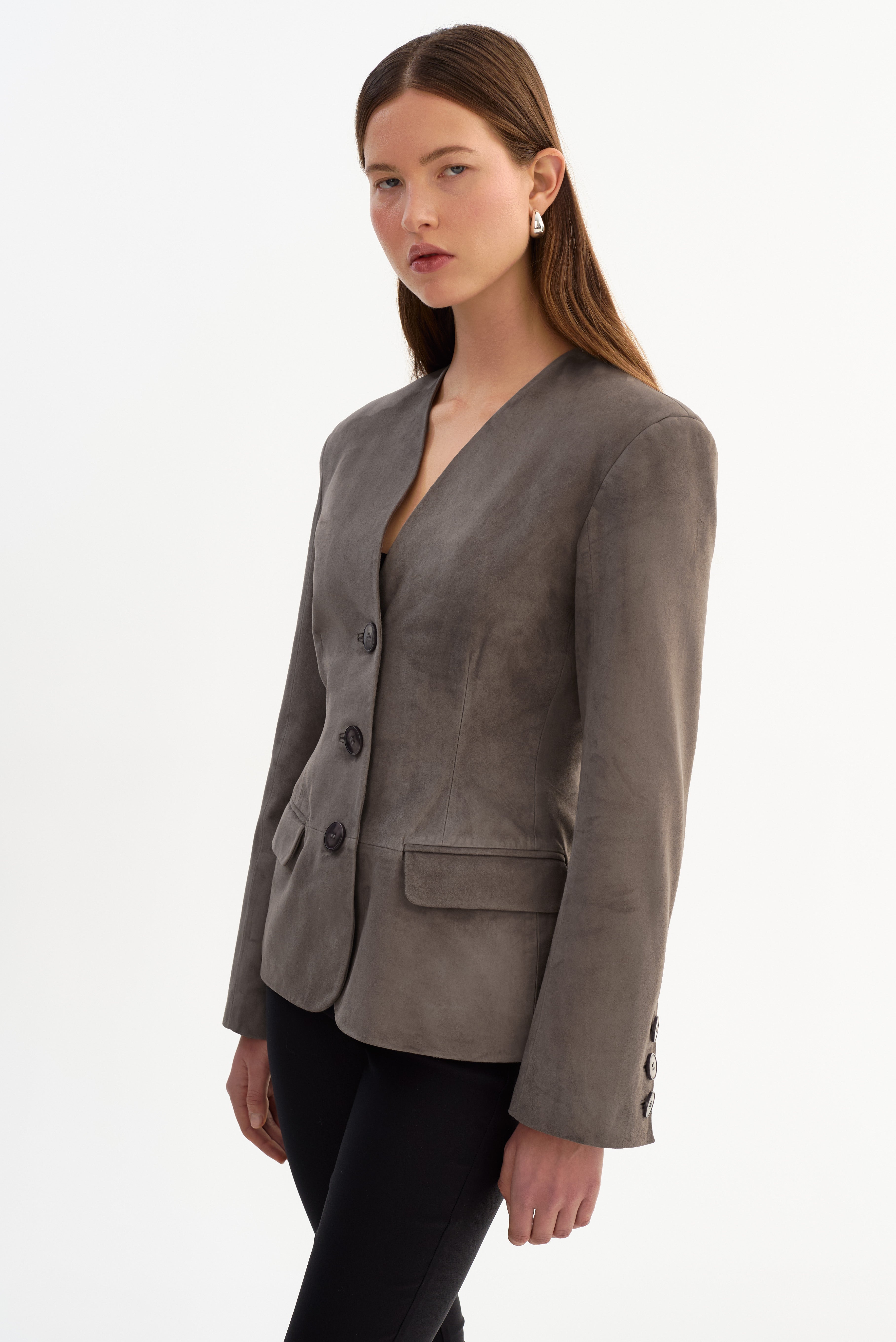 ABITHA | Veste sablier en suède