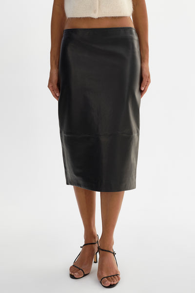 ABRIL | Low Rise  Leather Skirt