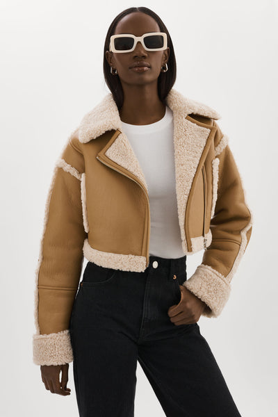 ADRINA | Faux Shearling Crop Jacket – LAMARQUE