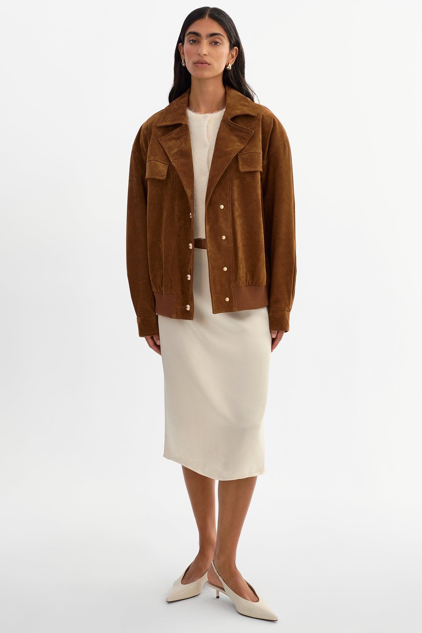 ALEDA | Oversized Genuine Suede Jacket