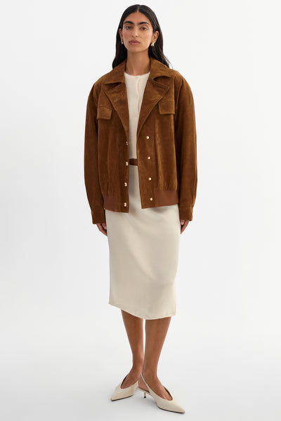 ALEDA | Oversized Genuine Suede Jacket