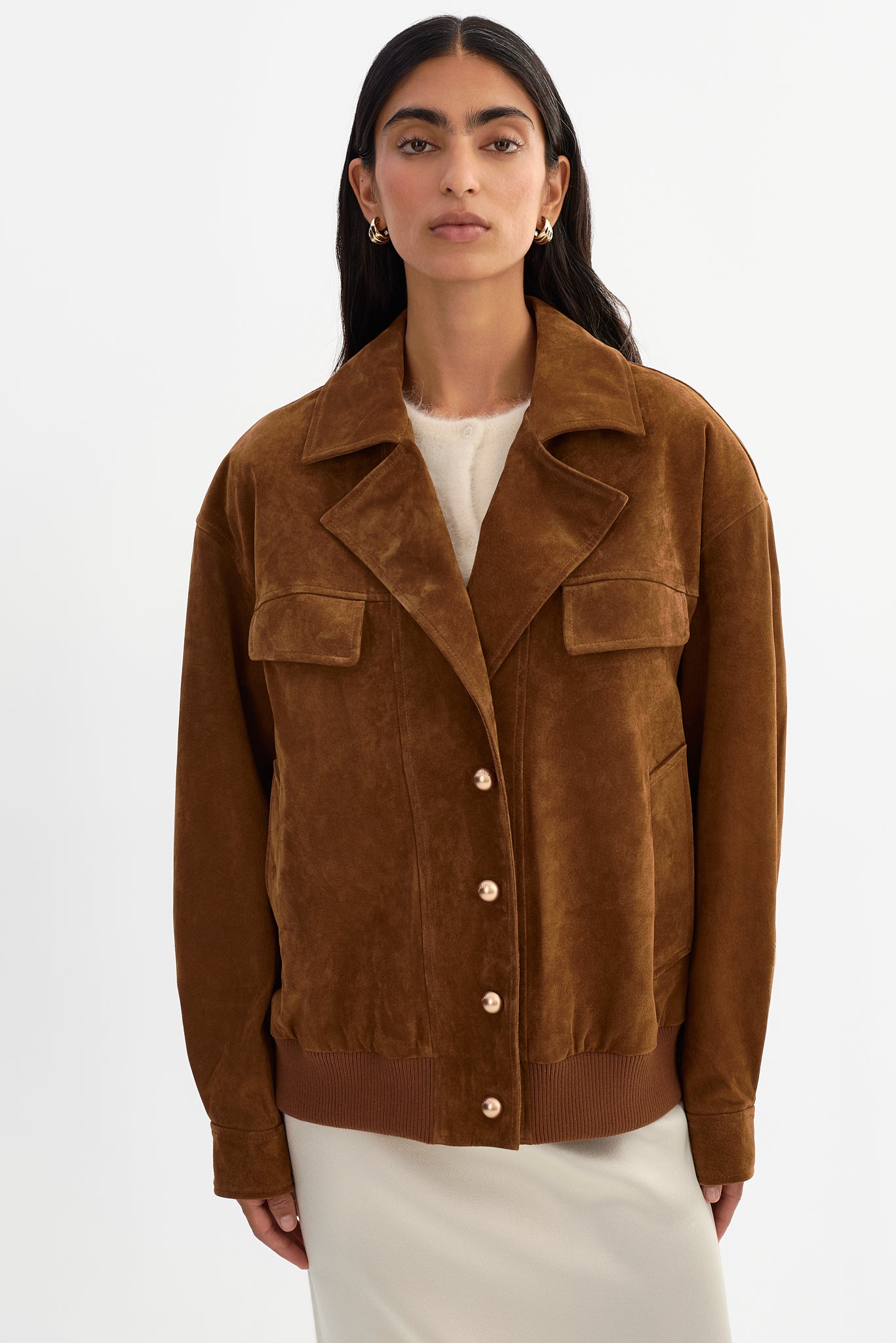 ALEDA | Oversized Genuine Suede Jacket