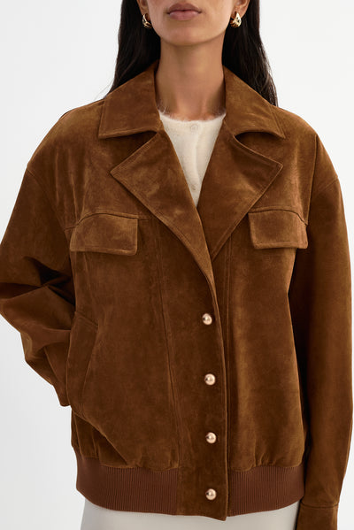 ALEDA | Oversized Genuine Suede Jacket