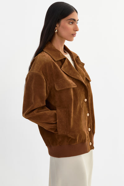 ALEDA | Oversized Genuine Suede Jacket
